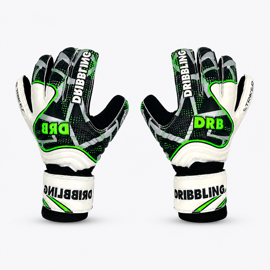 Guantes de Arquero DRB Striker con Látex Alemán y Férulas Removibles | Verde