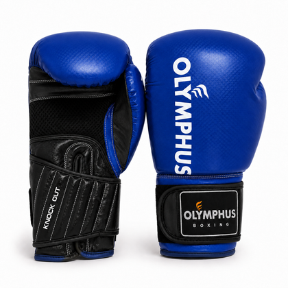 Guantes de Boxeo Olymphus Knock Out Semi Profesionales | Azul