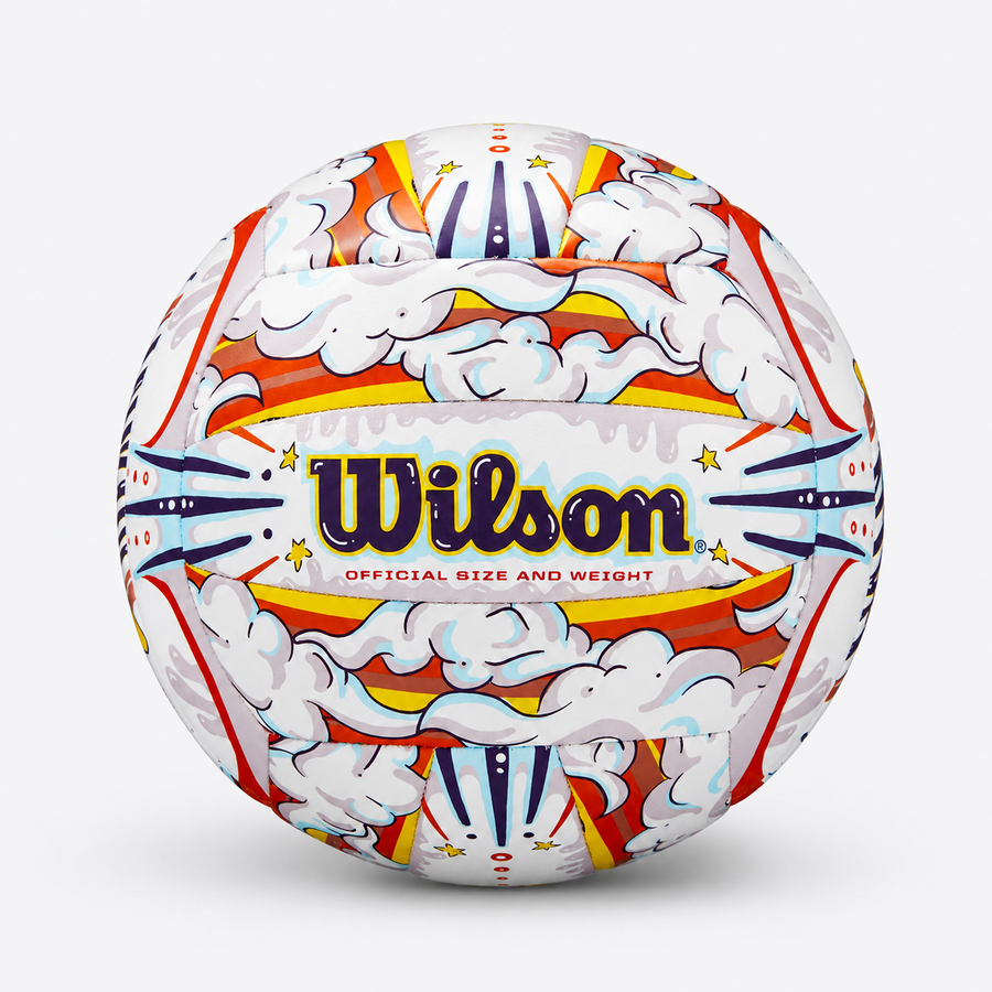 Balón de Vóleibol Wilson Graffiti Peace N°5 para Playa y Exterior Con Malla y Aguja