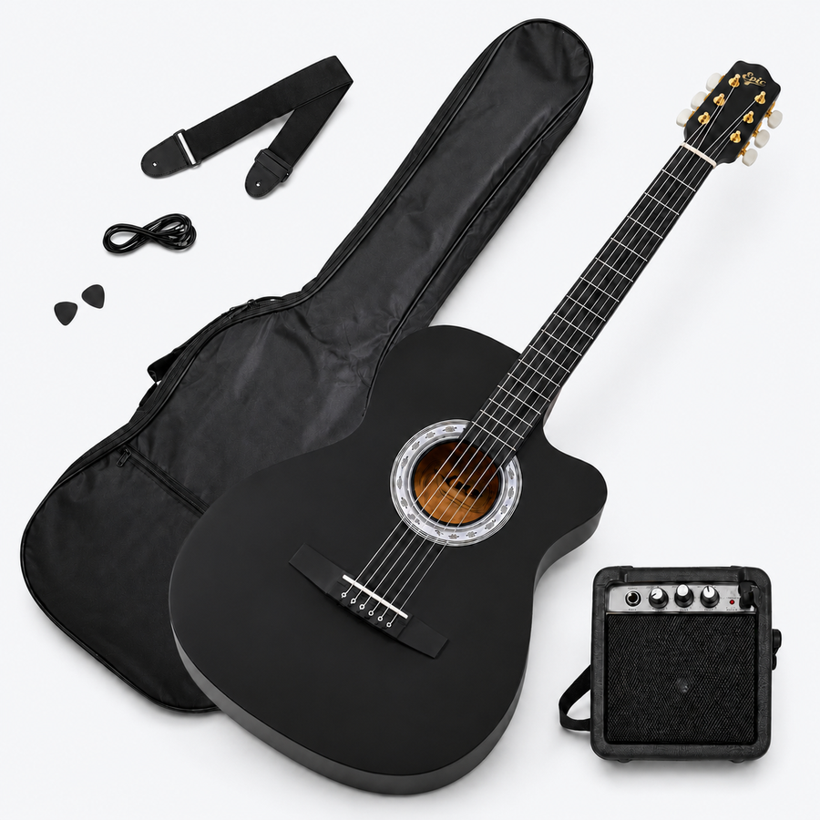 Guitarra Electroacústica Epic 38” Negra con Amplificador 5W