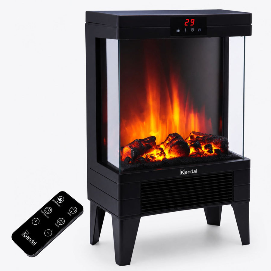 Chimenea Eléctrica Kendal KCE-96S 2000W con Control Remoto y Efecto Llama LED