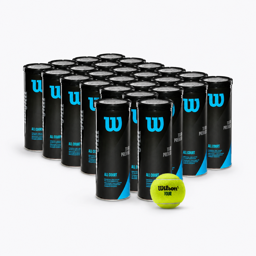 Pack Pelotas de Tenis Wilson Tour Premier All Court 24 Tarros 72 Unidades