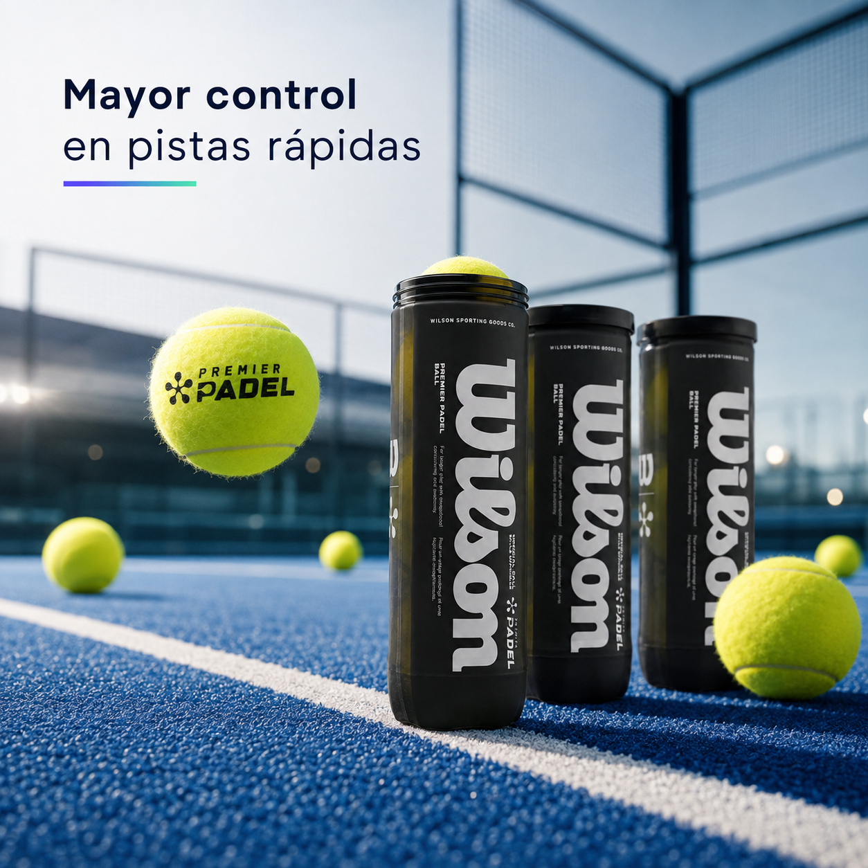 Pack Pelotas de Pádel Wilson Premier Padel 3 Tarros 9 Unidades