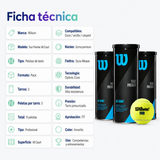 Pack Pelotas de Tenis Wilson Tour Premier All Court 3 Tarros 9 Unidades