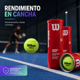 Pack Pelotas de Pádel Wilson X3 Performance 24 Tarros 72 Unidades