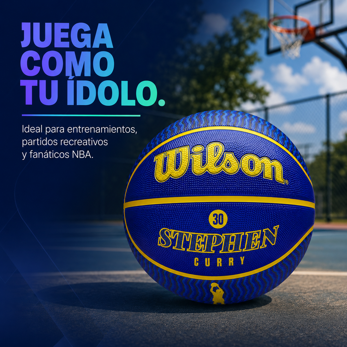 Balón de Básquetbol Wilson NBA Icon Stephen Curry N°7
