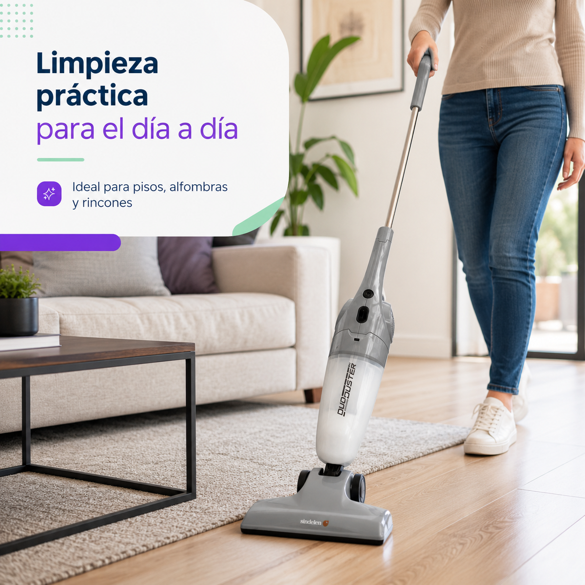 Aspiradora Ciclónica Sindelen AP-700GR 700W 2 en 1 con Filtro HEPA