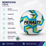 Balón de Futbolito/ Futbol7 Penalty Storm XXV N°5 PU Cosido a Mano | Azul