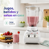 Licuadora Sindelen L-1610BL 750W con Jarro de Vidrio 1,5L | Blanca