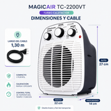 Termoventilador Sindelen TC-2200VT 1920W con Timer Apto para Baño IP21