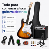 Pack Guitarra Eléctrica Mercury Stratocaster con Amplificador 15W y Accesorios | Sunburts