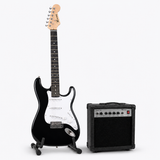 Pack Guitarra Eléctrica Mercury Stratocaster con Amplificador 15W y Accesorios | Negra
