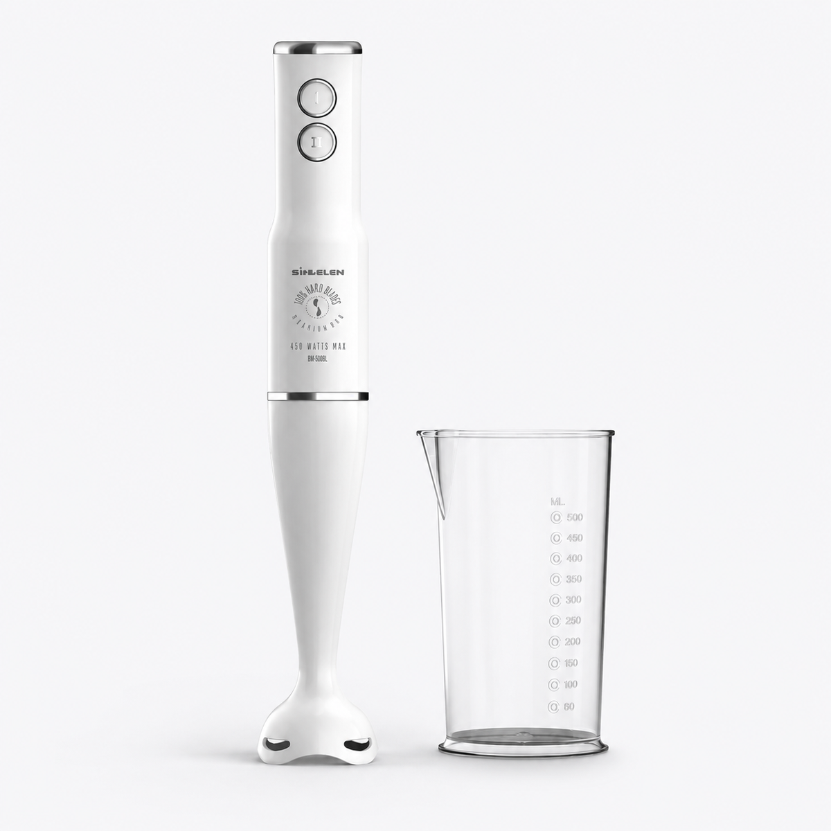 Batidora de Inmersión Sindelen BM-500BL 450W con Vaso 500 ml