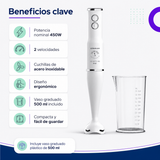 Batidora de Inmersión Sindelen BM-500BL 450W con Vaso 500 ml