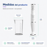 Batidora de Inmersión Sindelen BM-500BL 450W con Vaso 500 ml