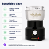 Molinillo Electrico De Café Sindelen 12 Tazas para Granos y Semillas