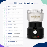 Molinillo Electrico De Café Sindelen 12 Tazas para Granos y Semillas