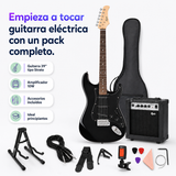 Guitarra Eléctrica Epic 39” con Amplificador 10W y Accesorios  | Negra