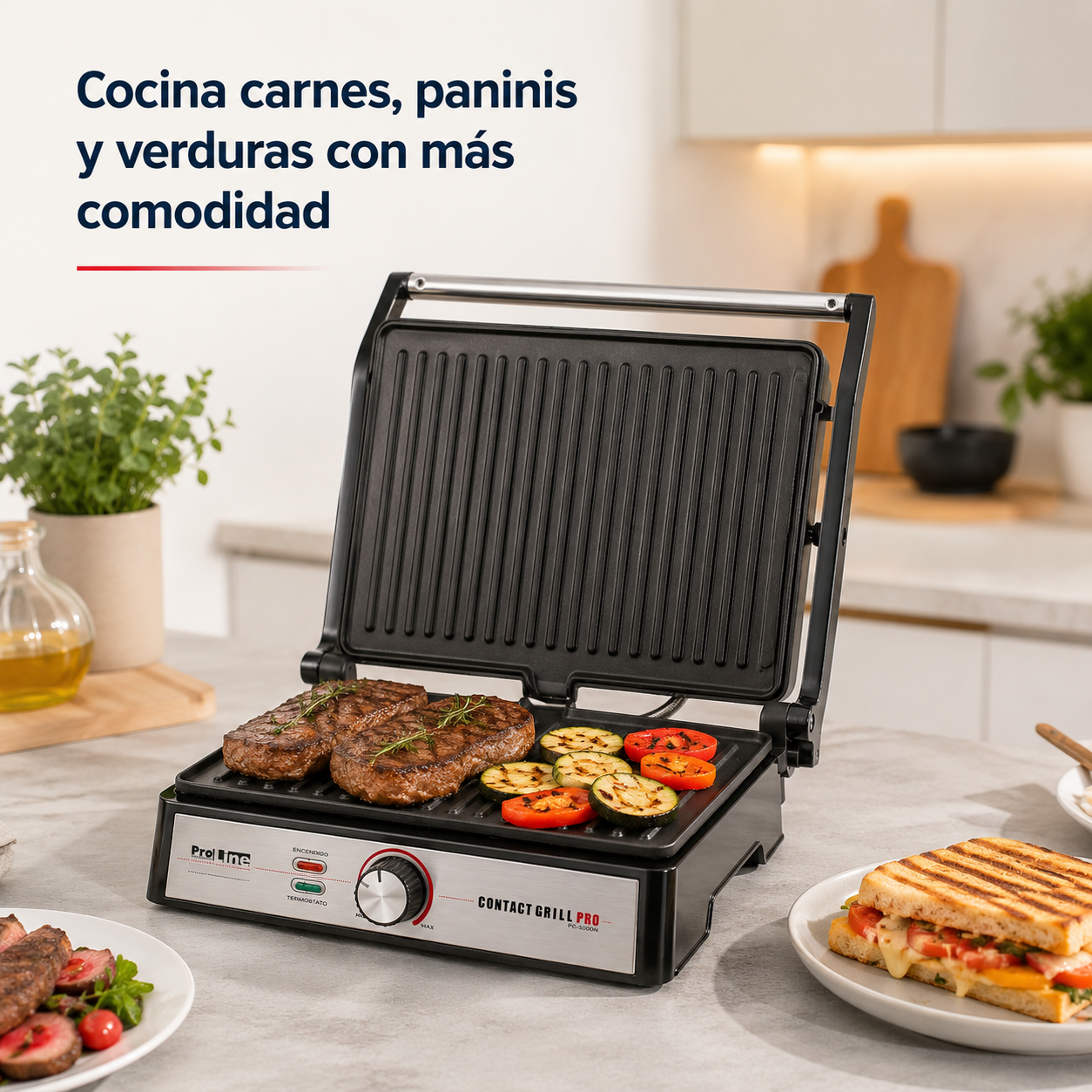 Parrilla Eléctrica Sindelen PE-5500IN Contact Grill Pro 2000W