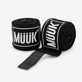 Pack Vendas de Boxeo Muuk Super Flexibles 4,5 m con Velcro | Negro