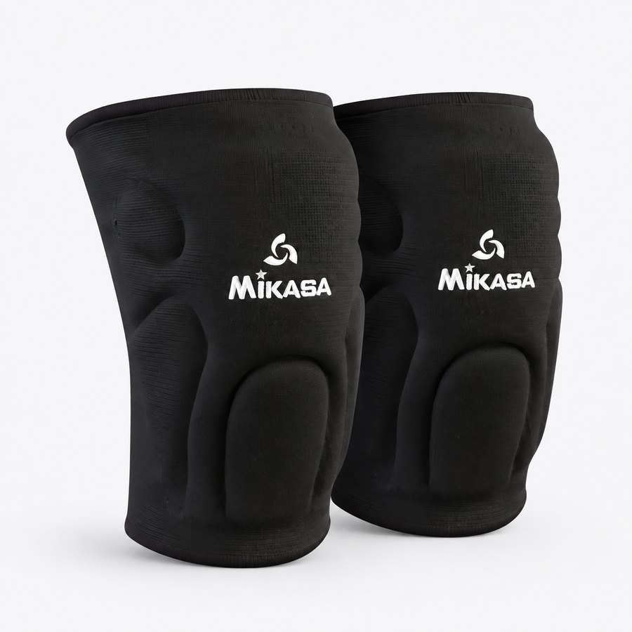 Rodillera de Vóleibol Mikasa Junior Uní-Talla Negra con Protección de Rótula
