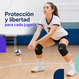 Rodillera de Vóleibol Mikasa Junior Uní-Talla Negra con Protección de Rótula