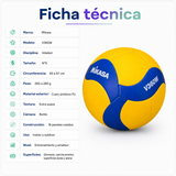 Balon Voleibol Mikasa V360W N°5 con Malla y Aguja