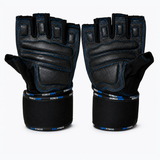 Guantes Fitness DRB Tiger Profesionales con Cuero y Muñequera | Azul
