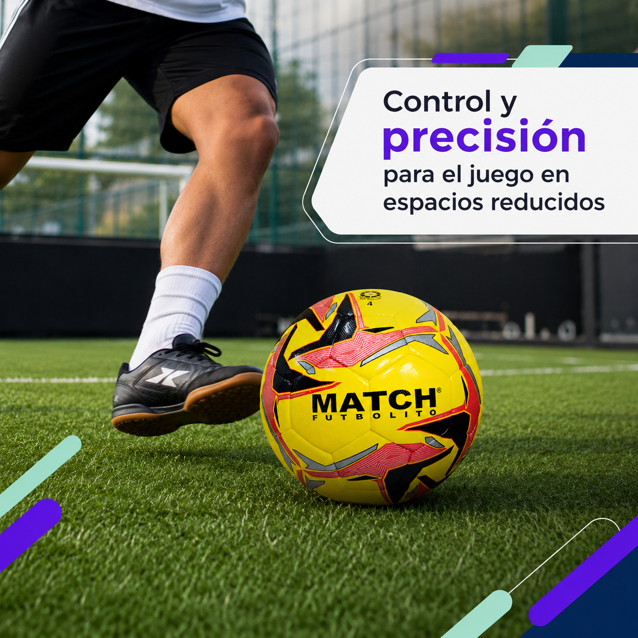 Balón de Futbolito Match N°4 Bote Medio-Bajo Termosellado
