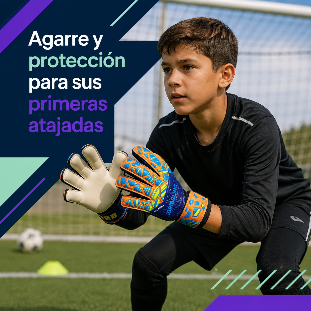 Guantes de Arquero DRB Rainbow para Niños con Férulas | Naranja