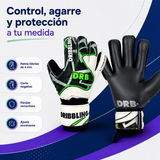 Guantes de Arquero DRB Striker con Látex Alemán y Férulas Removibles | Verde
