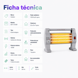 Estufa Halógena Sindelen EEH-1210GR 1200W con 3 Niveles