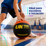 Balón de Básquetbol UKTIME N°5 NB5000 de Goma con Malla y Aguja