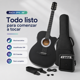 Guitarra Electroacústica Epic 38” Negra con Amplificador 5W