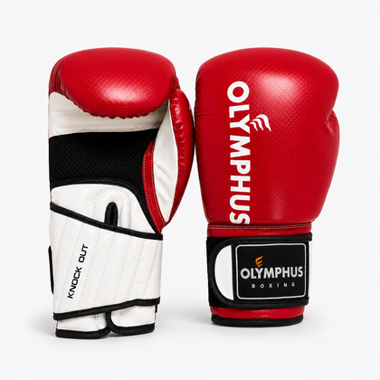 Guantes de Boxeo Olymphus Knock Out Semi Profesionales | Rojo