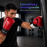 Guantes de Boxeo Olymphus Knock Out Semi Profesionales | Rojo