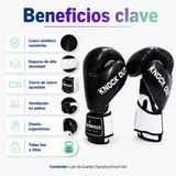 Guantes de Boxeo Olymphus Knock Out Semi Profesionales | Negro