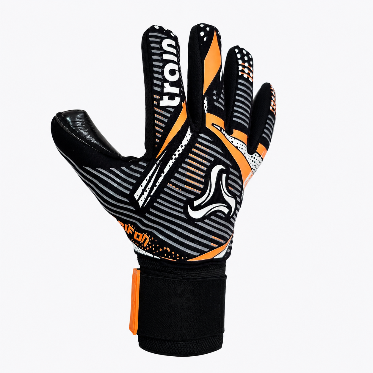 Guantes de Arquero Train TRIFÓN Látex Alemán 4mm con Férulas Extraíbles | Negro