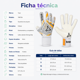 Guantes de Arquero Train TRIFÓN Látex Alemán 4mm con Férulas Extraíbles | Blanco