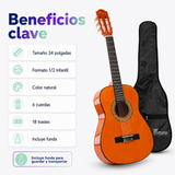 Guitarra Acústica Infantil Mercury MCG34 34” Natural con Funda