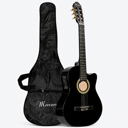 Guitarra Electroacústica Mercury MEAN1 39” Negra con EQ 3 Bandas