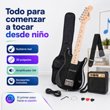 Guitarra Eléctrica Epic Niños 30” Negra con Amplificador 5W