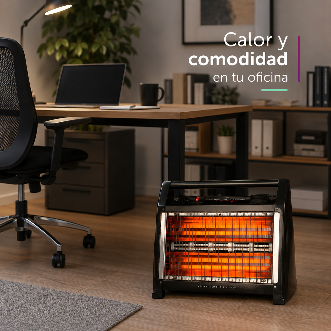 Estufa Infrarroja Sindelen EEH-1300NG 1600W con Turbo y Humidificador