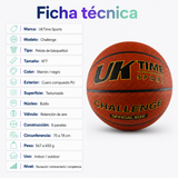 Pelota de Básquetbol UKTime Challenge N°7 PU con Malla y Aguja