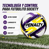 Balón de Futbolito Society Penalty Líder XXVI Ultra Fusion PU | Morado/Amarillo