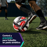 Balón de Futbolito Society Penalty Líder XXVI Ultra Fusion PU | Negro/Rojo