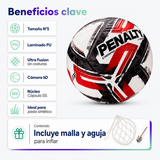 Balón de Fútbol Campo Penalty Líder XXVI N°5 Ultra Fusion | Negro/Rojo