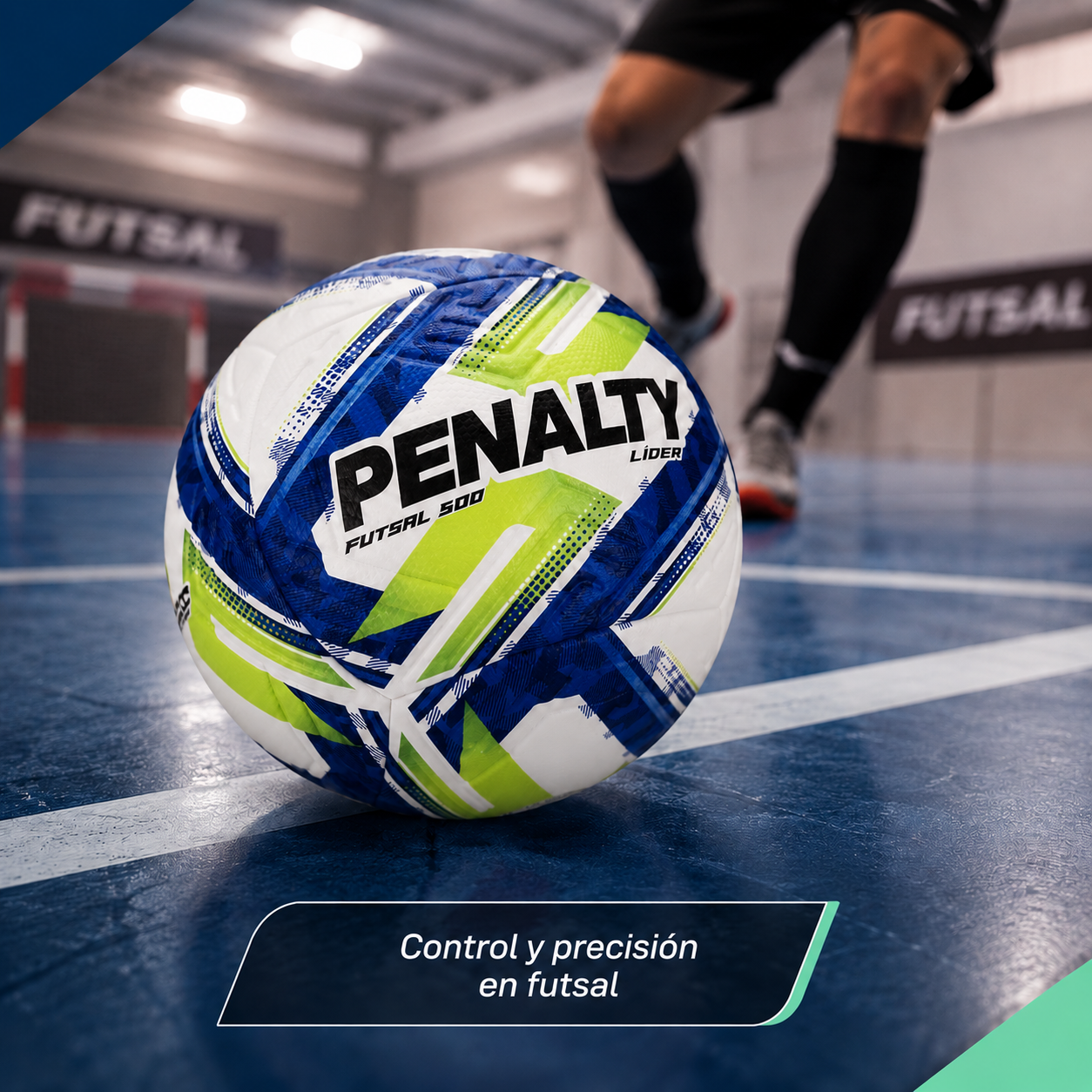 Balón de Futsal Penalty Líder XXVI Ultra Fusion PU | Negro Rojo (Copia)