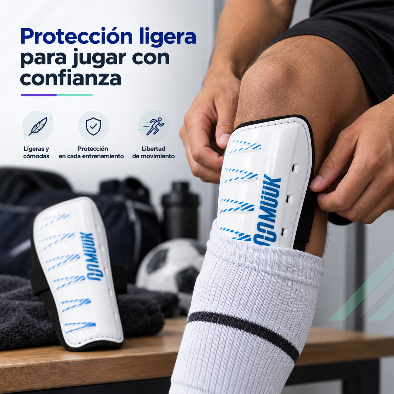 Canilleras Futbol Espinilleras Deportivas Muuk Adultos Niños