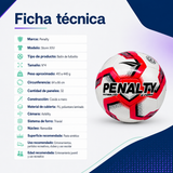 Balón de Futbolito Penalty Storm XXV N°4 PU Cosido a Mano | Rojo